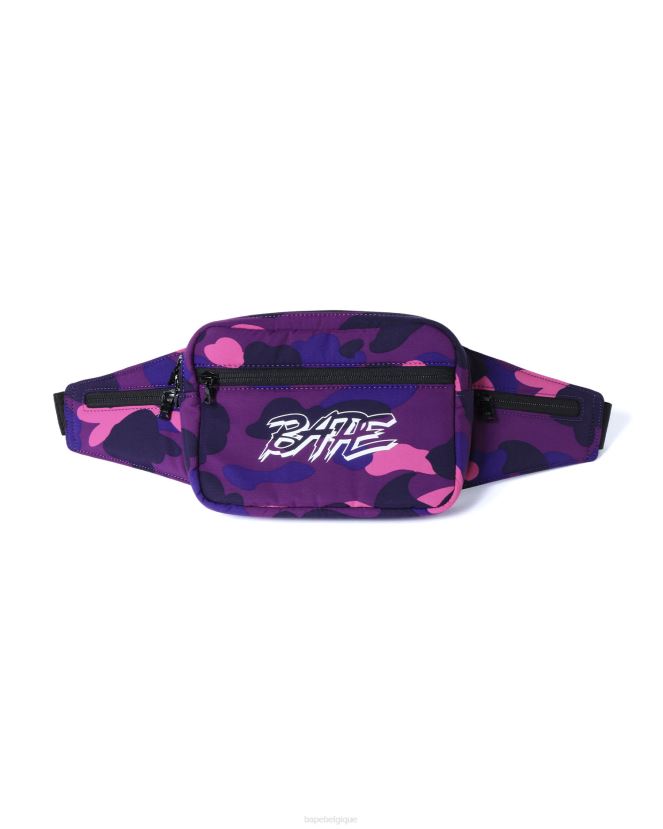 sac banane couleur camouflage A Bathing Ape Hommes ZHX6N4764 violet