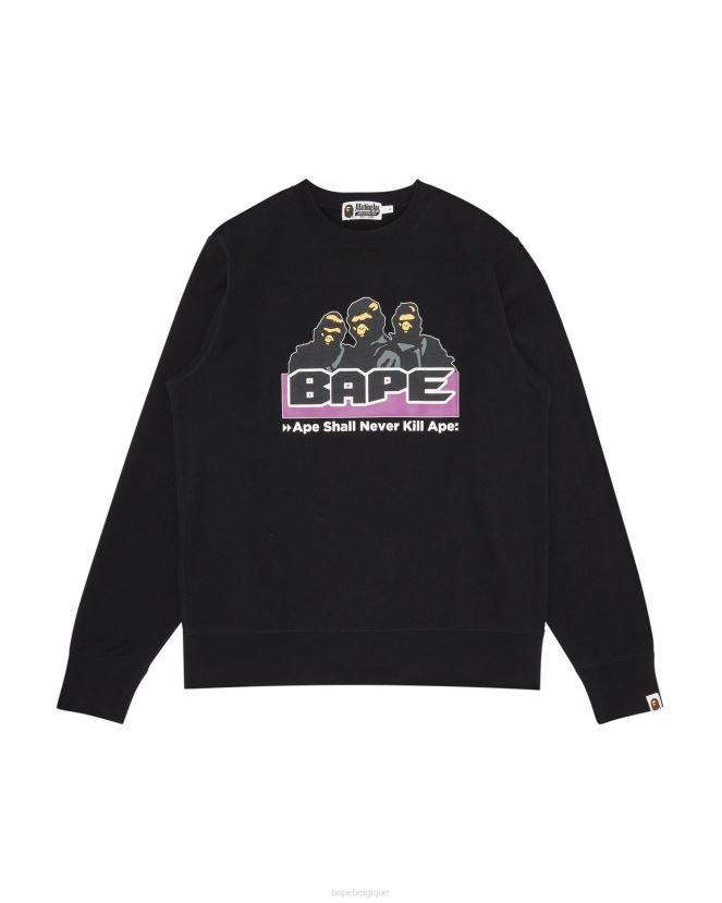 archive ras du cou A Bathing Ape Hommes ZHX6N4320 noir