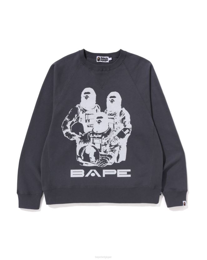 coupe décontractée A Bathing Ape Hommes ZHX6N4260 gris foncé