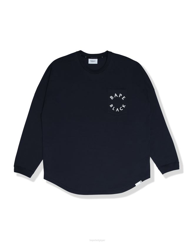 t-shirt à logo imprimé A Bathing Ape Hommes ZHX6N4352 bleu marine