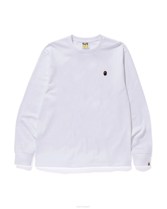 tête un point tee A Bathing Ape Hommes ZHX6N4341 blanc