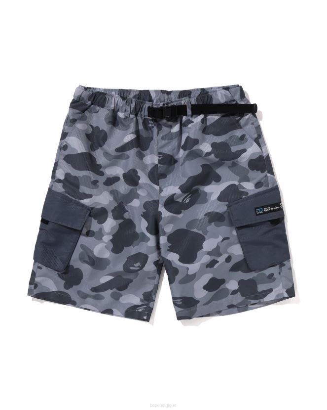 short cargo camouflage nid d'abeille A Bathing Ape Hommes ZHX6N497 gris