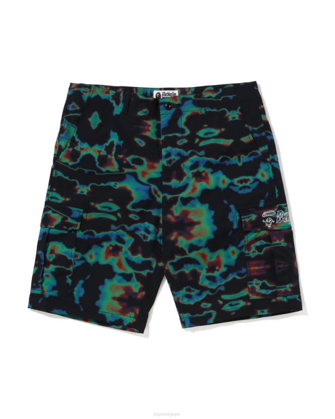 short cargo thermographique A Bathing Ape Hommes ZHX6N425 noir