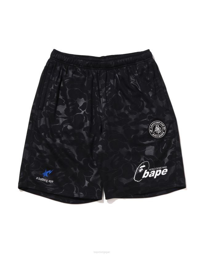 short de match de football A Bathing Ape Hommes ZHX6N4355 noir