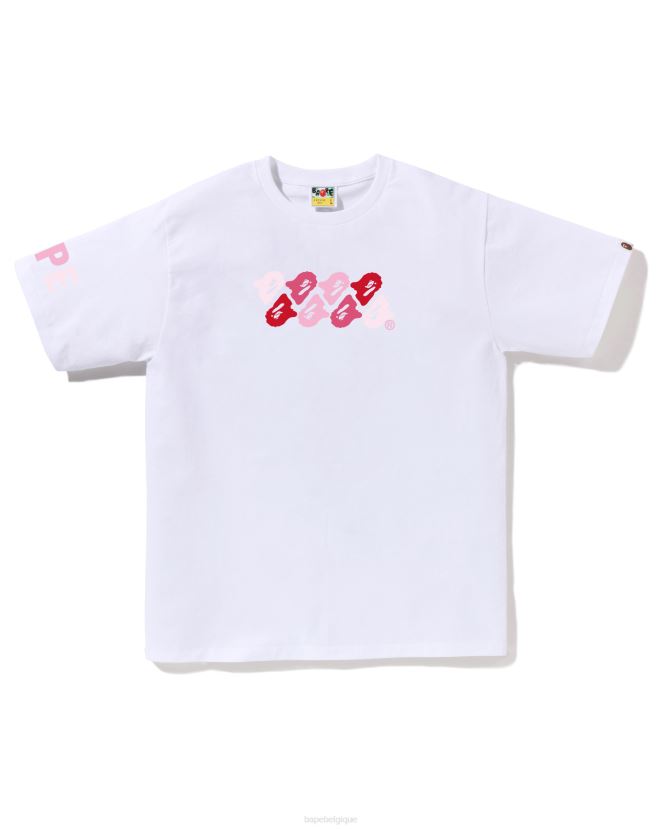 t-shirt camouflage abc A Bathing Ape Hommes ZHX6N479 blanc