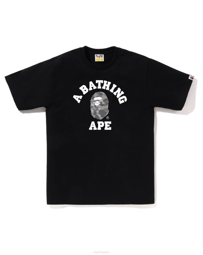 t-shirt camouflage en nid d'abeille A Bathing Ape Hommes ZHX6N480 noir