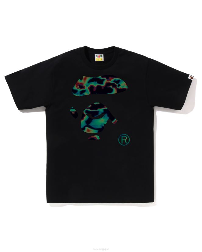 t-shirt de thermographie A Bathing Ape Hommes ZHX6N488 noir