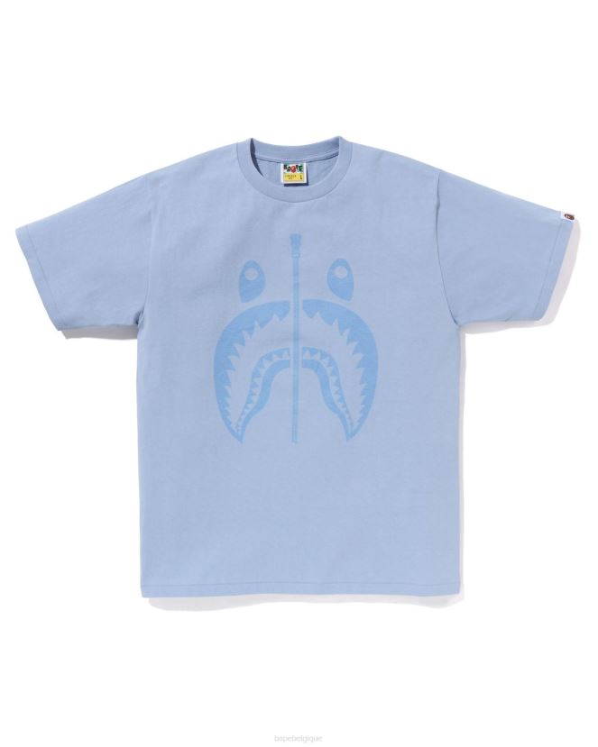 t-shirt requin pigmenté A Bathing Ape Hommes ZHX6N4280 bleu clair