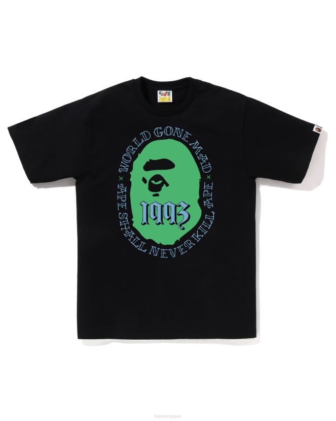 tête 1993 tee A Bathing Ape Hommes ZHX6N451 noir