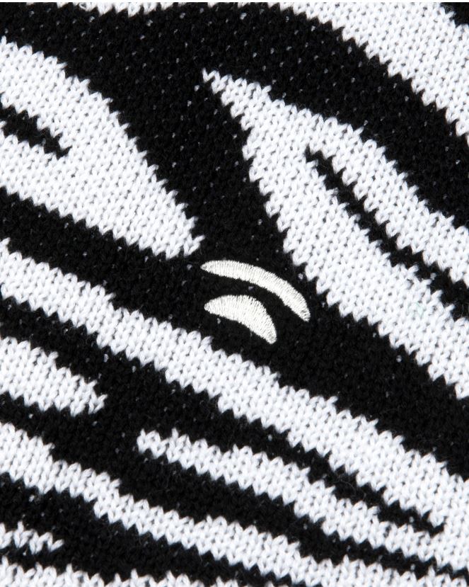 jupe en maille à motif zébré A Bathing Ape femmes ZHX6N41038 noir