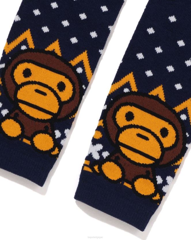 legging nordique bébé milo A Bathing Ape enfants ZHX6N41468 bleu marine