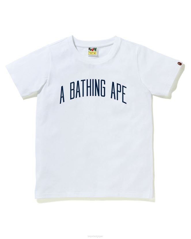 lettre tee A Bathing Ape femmes ZHX6N4892 blanc