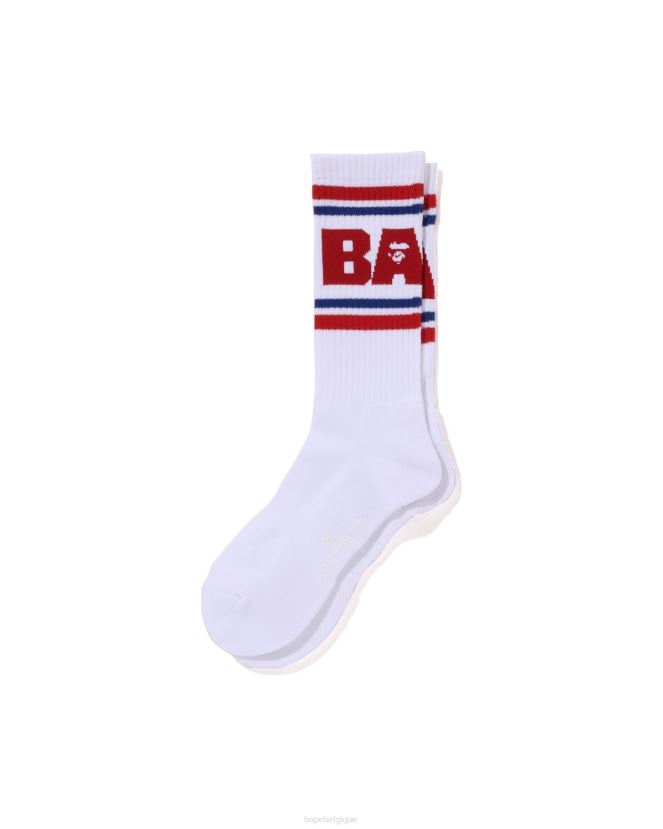 ligne chaussettes A Bathing Ape Hommes ZHX6N4439 rouge vif