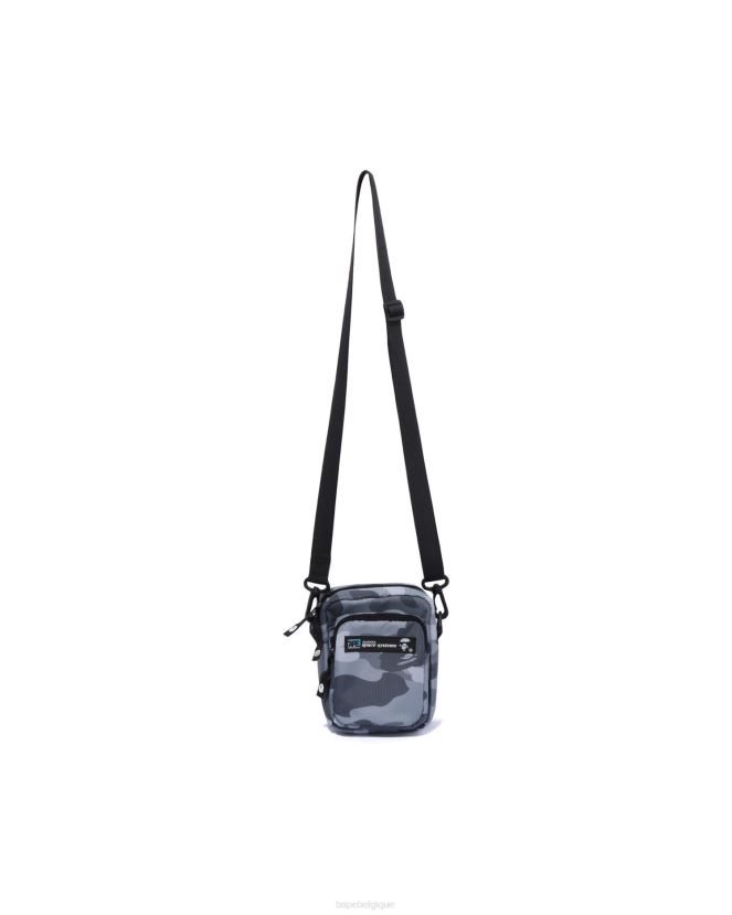 mini sac porté épaule camouflage nid dabeille A Bathing Ape Hommes ZHX6N4410 gris