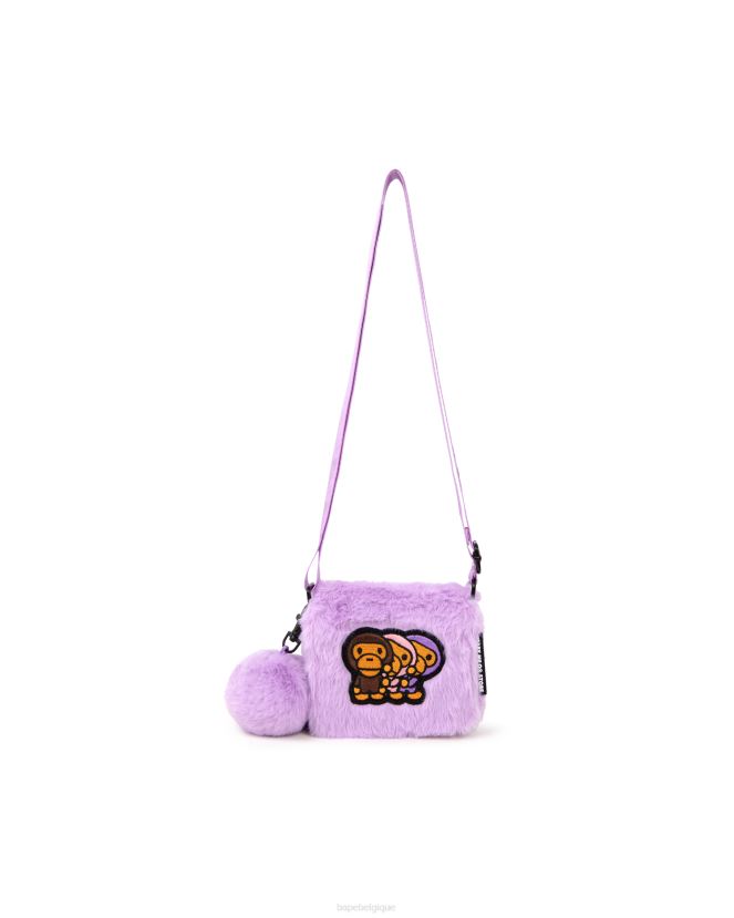 mini sac à bandoulière A Bathing Ape femmes ZHX6N41131 violet