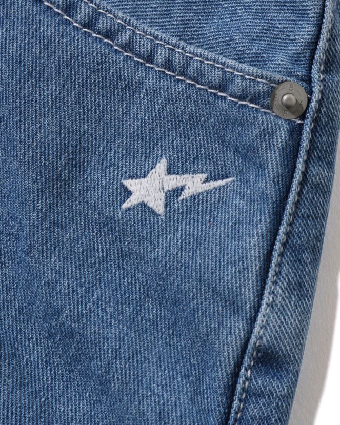 minijupe en denim à plusieurs polices A Bathing Ape femmes ZHX6N41005 jean
