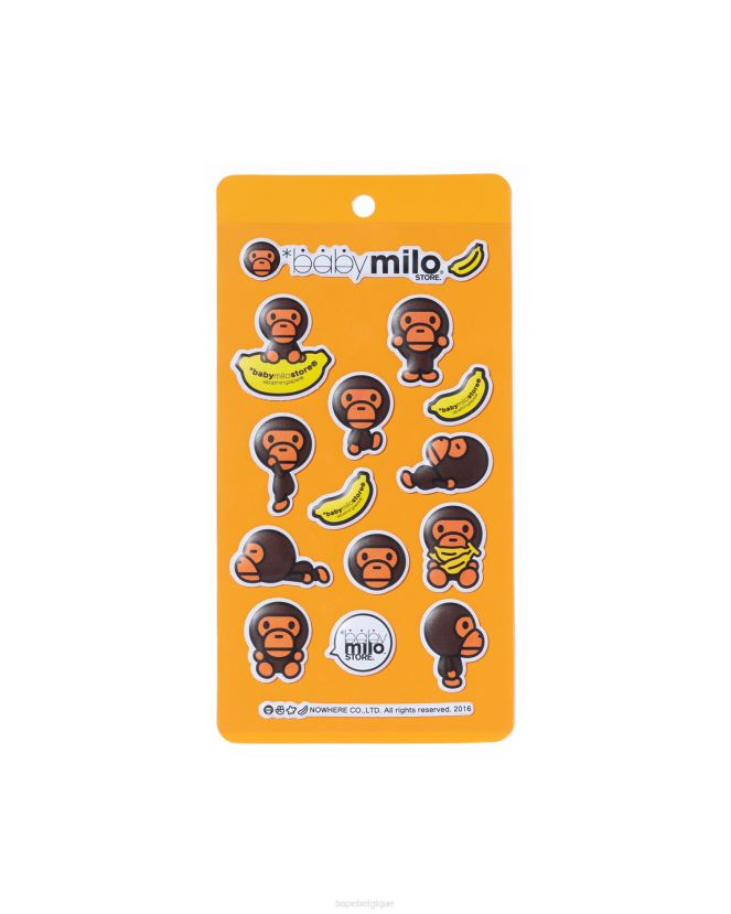 pack dautocollants milo et banane A Bathing Ape Hommes ZHX6N41170 mandarine