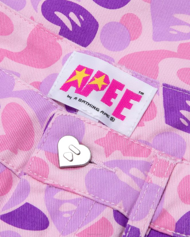 pantalon cargo imprimé A Bathing Ape femmes ZHX6N4950 violet