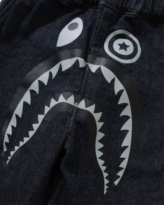 pantalon de jogging en denim de requin A Bathing Ape enfants ZHX6N41794 jean
