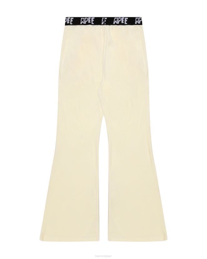 pantalon de jogging en velours A Bathing Ape femmes ZHX6N41041 blanc