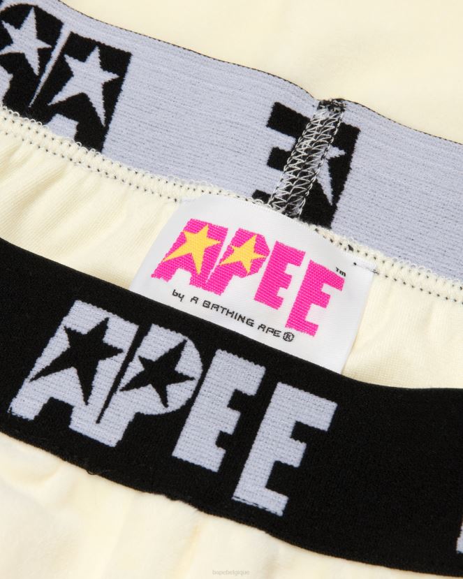 pantalon de jogging en velours A Bathing Ape femmes ZHX6N41041 blanc
