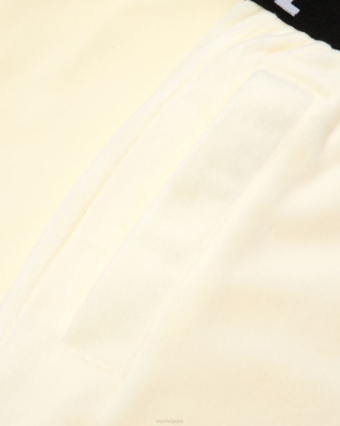 pantalon de jogging en velours A Bathing Ape femmes ZHX6N41041 blanc