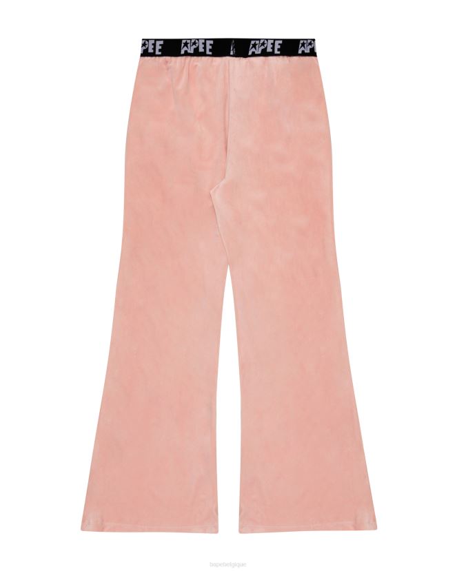 pantalon de jogging en velours A Bathing Ape femmes ZHX6N41042 rose