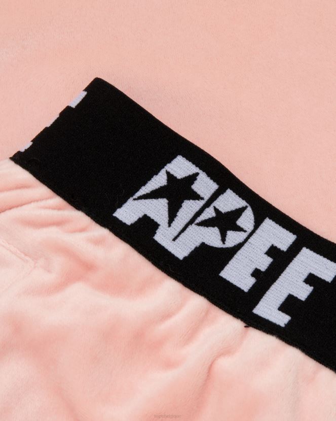 pantalon de jogging en velours A Bathing Ape femmes ZHX6N41042 rose