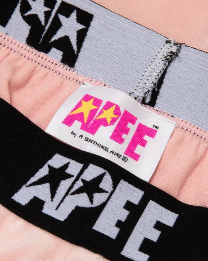 pantalon de jogging en velours A Bathing Ape femmes ZHX6N41042 rose