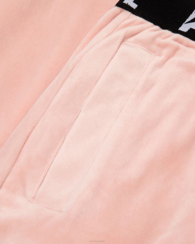 pantalon de jogging en velours A Bathing Ape femmes ZHX6N41042 rose