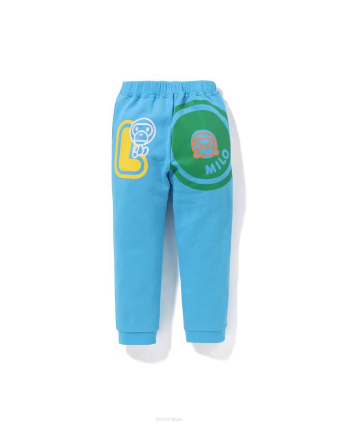 pantalon de survêtement bébé milo police A Bathing Ape enfants ZHX6N41355 bleu