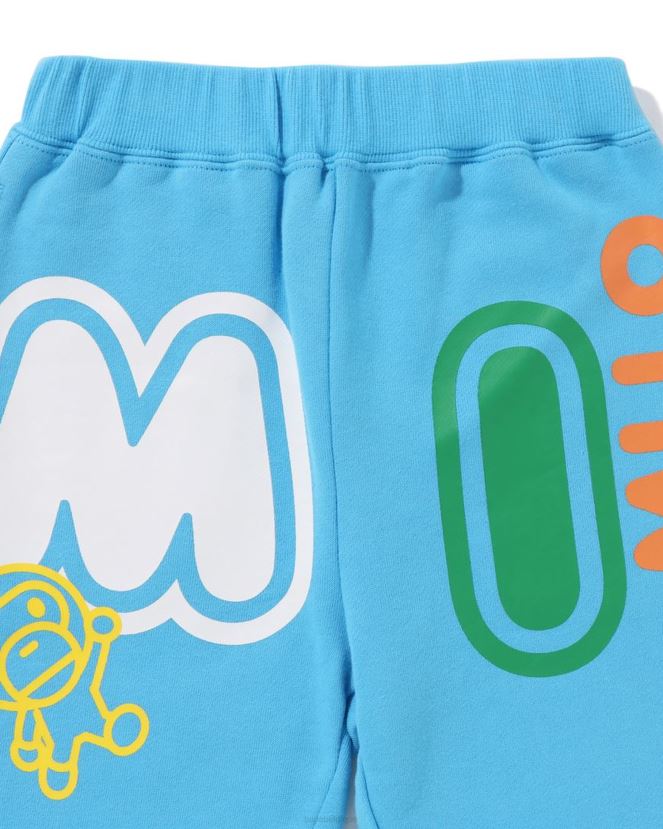 pantalon de survêtement bébé milo police A Bathing Ape enfants ZHX6N41355 bleu