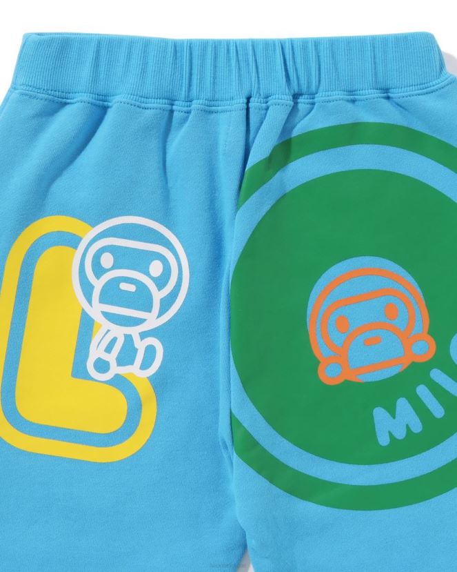 pantalon de survêtement bébé milo police A Bathing Ape enfants ZHX6N41355 bleu