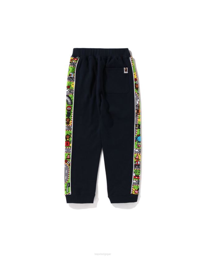 pantalon de survêtement de course bébé milo A Bathing Ape enfants ZHX6N41719 bleu marine