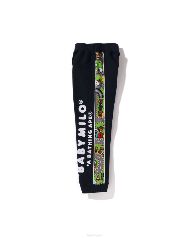 pantalon de survêtement de course bébé milo A Bathing Ape enfants ZHX6N41719 bleu marine