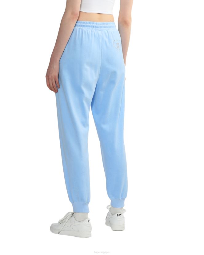 pantalon de survêtement en tissu éponge A Bathing Ape femmes ZHX6N4841 bleu