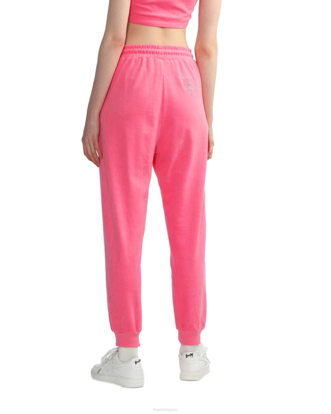 pantalon de survêtement en tissu éponge A Bathing Ape femmes ZHX6N4842 rose