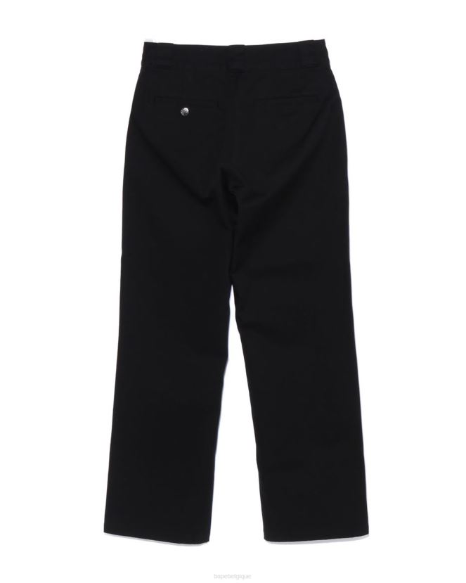 pantalon de travail chino A Bathing Ape femmes ZHX6N4884 noir