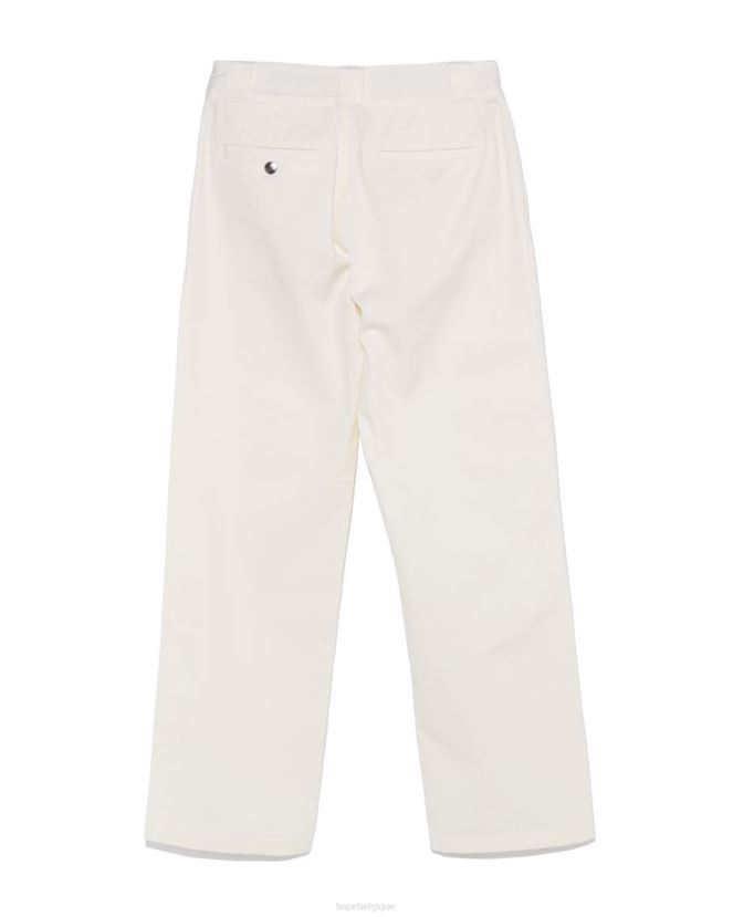 pantalon de travail chino A Bathing Ape femmes ZHX6N4885 blanc