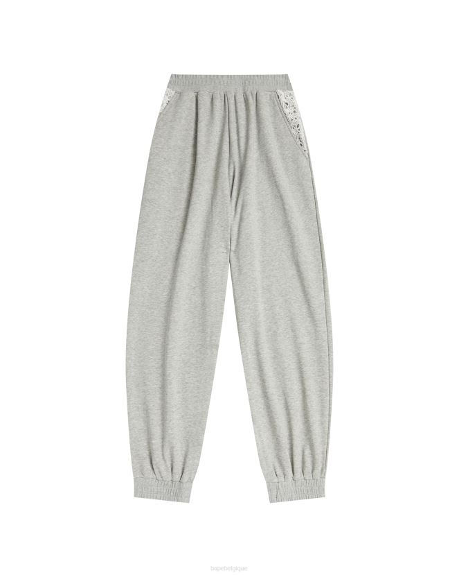 pantalon décontracté A Bathing Ape femmes ZHX6N4989 gris