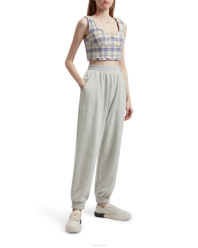 pantalon décontracté A Bathing Ape femmes ZHX6N4989 gris