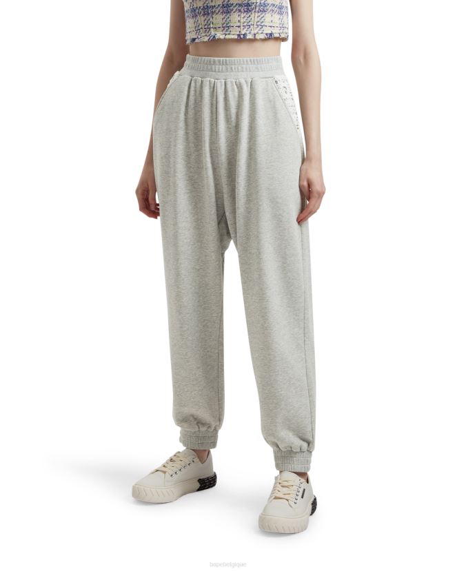 pantalon décontracté A Bathing Ape femmes ZHX6N4989 gris