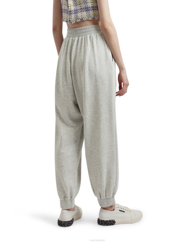 pantalon décontracté A Bathing Ape femmes ZHX6N4989 gris
