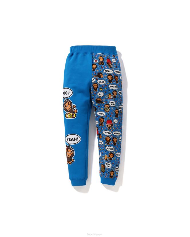 pantalon slim bébé milo speech balloon A Bathing Ape enfants ZHX6N41476 bleu