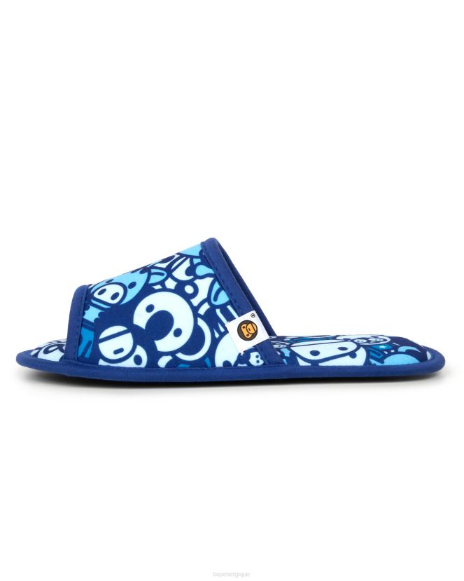 pantoufles bébé milo A Bathing Ape femmes ZHX6N41218 bleu