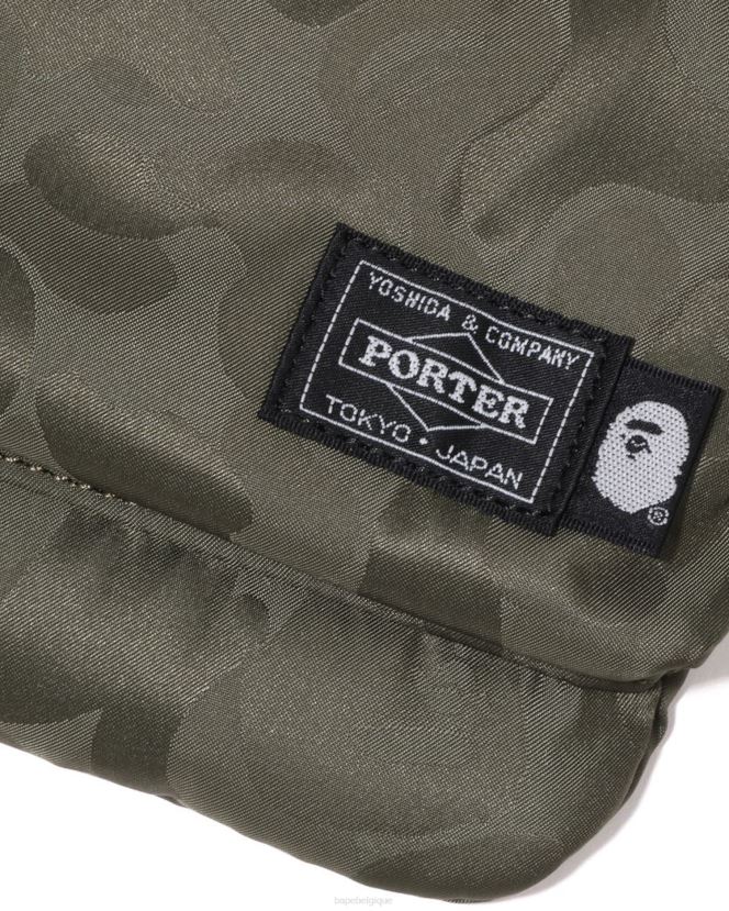 pochette à bandoulière camouflage x porter A Bathing Ape Hommes ZHX6N4548 armée verte