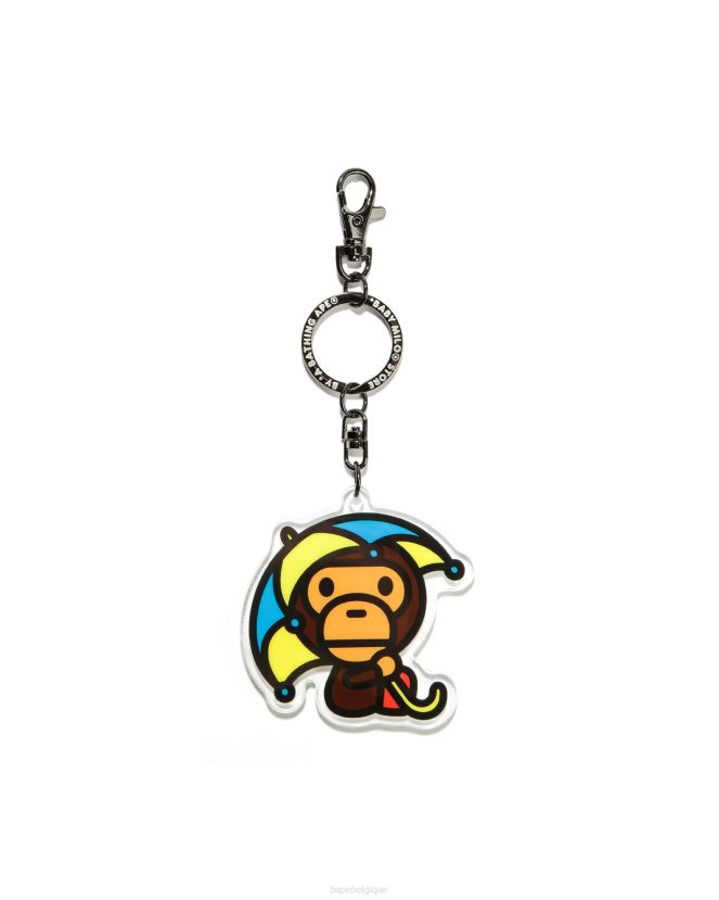 porte-clés bébé milo A Bathing Ape Hommes ZHX6N41190 brun