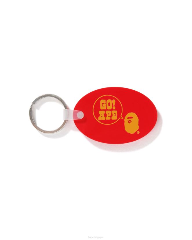 porte-clés en caoutchouc A Bathing Ape Hommes ZHX6N4478 rouge vif