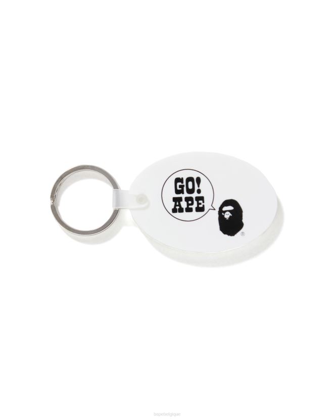 porte-clés en caoutchouc A Bathing Ape Hommes ZHX6N4479 blanc