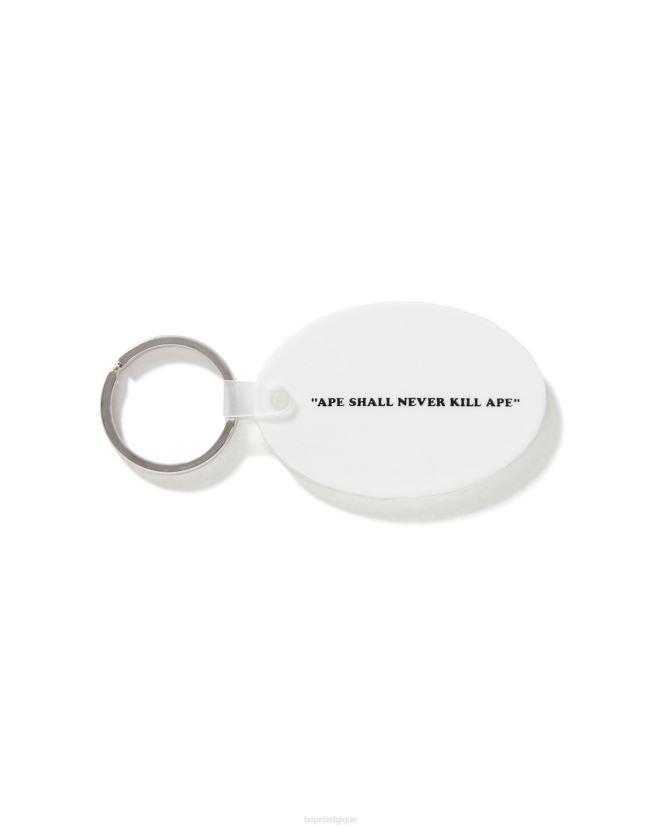 porte-clés en caoutchouc A Bathing Ape Hommes ZHX6N4479 blanc